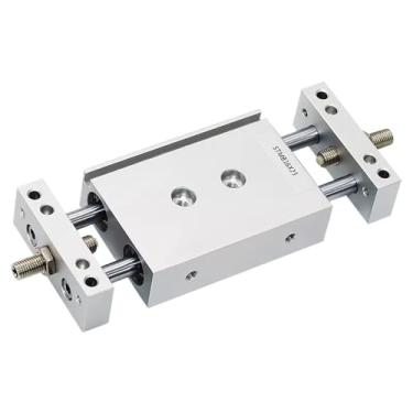 Imagem de STMB Haste de pistão duplo ar comprimido furo do cilindro de gás 10 16 20 25mm deslizante de curso ajustável eixo duplo cilindro de haste dupla (cor: STMB20, tamanho: 100)