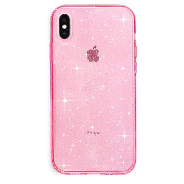 Imagem de VELVET CAVIAR Capa protetora transparente para mulheres compatível com iPhone Xs Max [teste de queda de 2,4 metros] - Rosa Stardust