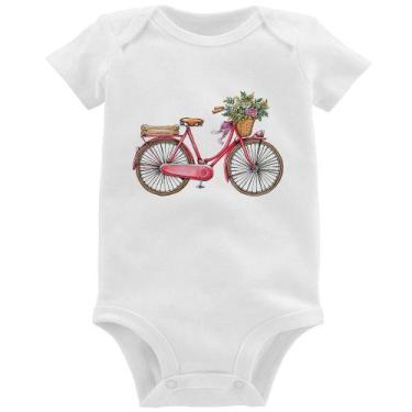 Imagem de Body Bebê Bicicleta Vintage Romântica - Foca na Moda, Branco, M