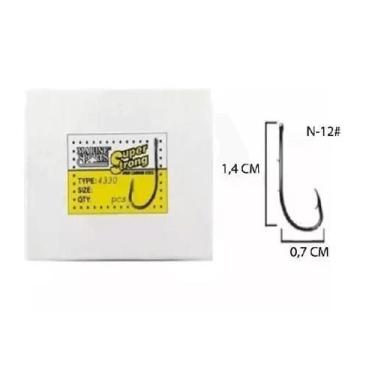 Imagem de Kit 100 Anzol Marine Sports Super Strong 4330 N-12