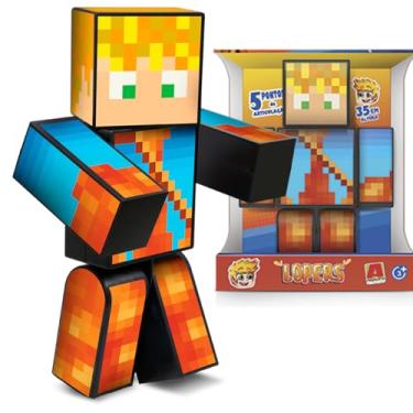 Imagem de Bonecoo Mine craf Cadres Athos Lopers Problems Gamer 35cm (Lopers)