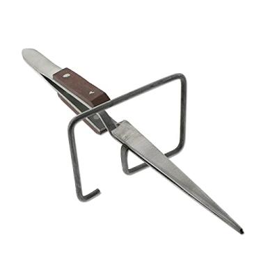 Imagem de The Beadsmith Soldering Tweezers – 4-Sided Stand – 6.5 inches Long – Serrated Tip – Fiber Grip Handle – Precision Tool for Handling Stones During Soldering and Jewelry Making