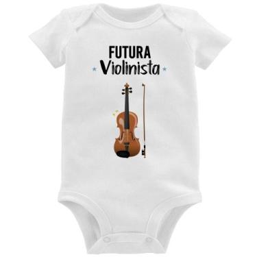 Imagem de Body Bebê Futura Violinista - Foca na Moda, Branco, M