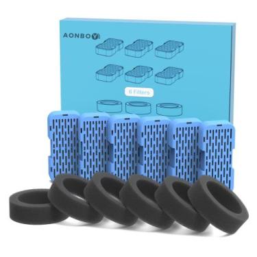 Imagem de Filtros de Água Cat AONBOY S3-SC - Kit com 6 Filtros e 6 Esponjas