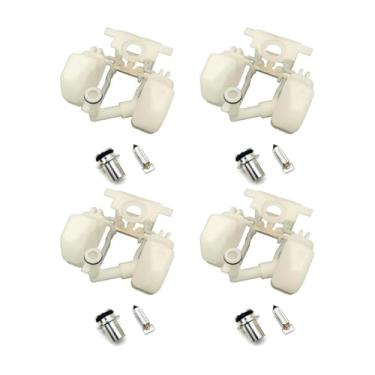 Imagem de Flutuador de carburador para Bandit250-400CC GSF250-400 GJ77A GK75A 7AA Impulse GK79A DR250 350 GSX400S KATANA 400 Base de válvula de agulha flutuante de plástico (4 conjuntos)