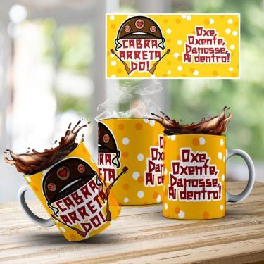 Imagem de Caneca De Porcelana 325ml Decorada Nordestinos Oxente