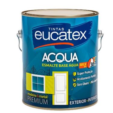 Imagem de Esmalte seca rápido base água branco acetnado 3,6lt - EUCATEX