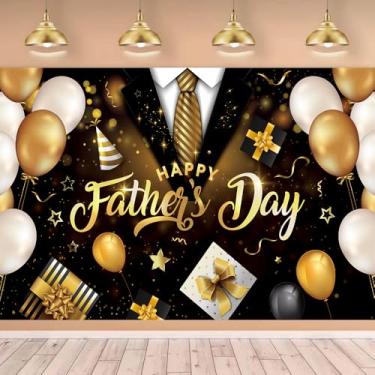 Imagem de LeDuo Pano de fundo de banner feliz dia dos pais, decoração de banner feliz dia dos pais, adereços de estúdio fotográfico para o dia dos pais, suprimentos de festa feliz para o dia dos pais, 180 x 111