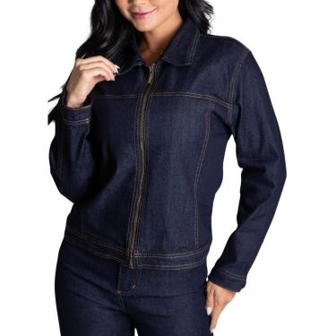 Imagem de Jaqueta Jeans Sawary - 279229 - Azul escuro GG-Feminino