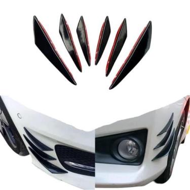 Imagem de Canivete Spoiler de Ar Para-choque Universal Tunning 6 Unid Civic Fit 