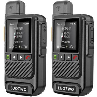 Imagem de LUOTWO Pacote com 2 Walkie Talkie 4G PoC de longo alcance ilimitado PTT LTE Rádio bidirecional para adultos Intercomunicador de longo alcance 5000 km com GPS, sem carga