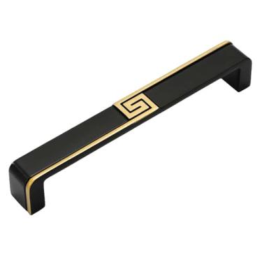 Imagem de cômodas armário cozinha armário porta alças armário antigo gaveta ouro sapato guarda-roupa alças vinho botão puxadores ferragens, preto 128mm