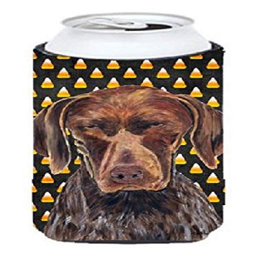 Imagem de German Shorthaired Pointer Candy Corn Halloween Tall Boy Beverage Insulator Beverage Insulator Hugger