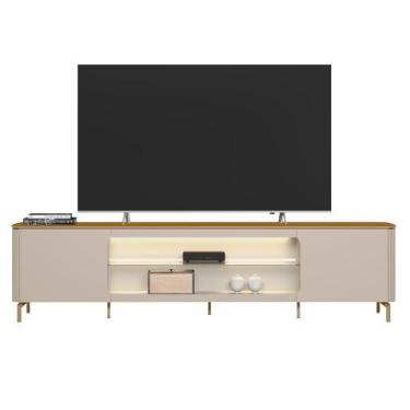 Imagem de Rack Bancada Switch MDP/MDF TV até 85 Polegadas LED Prateleiras Tauari