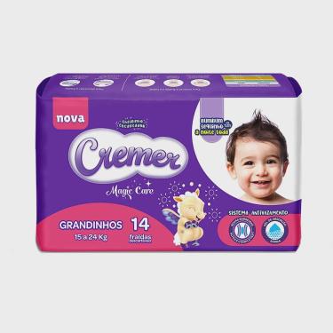 Imagem de Fralda Cremer Magic Care Grandinhos Pacote Jumbo 14 Unidades Descartáveis
