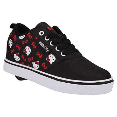Imagem de Heelys Hello Kitty Pro 20 para meninas (criança pequena/criança grande), Preto/branco/vermelho, 18