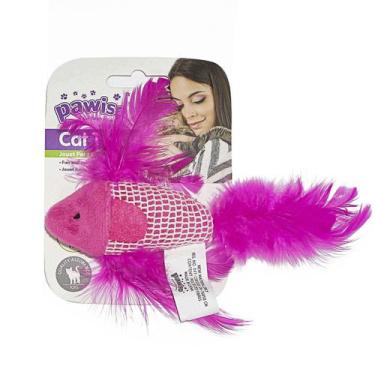 Imagem de Brinquedo para Gatos com Catnip 100 Natural Pawise  Peixe Rosa  Estímu