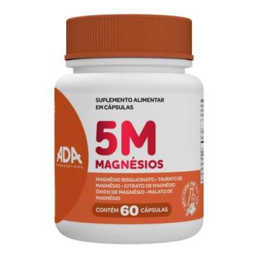 Imagem de Magnésio 5M Puro Quelato Malato Taurato Bisglicitano Óxido Suplemento 