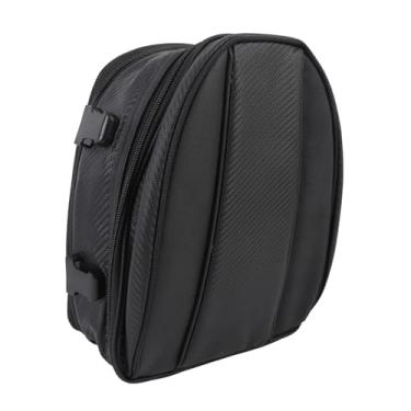 Imagem de Bolsa traseira para motocicleta, bolsa expansível para selim de 7,5L a 10L, bolsa de bagagem para motocicleta com faixas refletivas, capa de chuva para guardar roupas, capacete