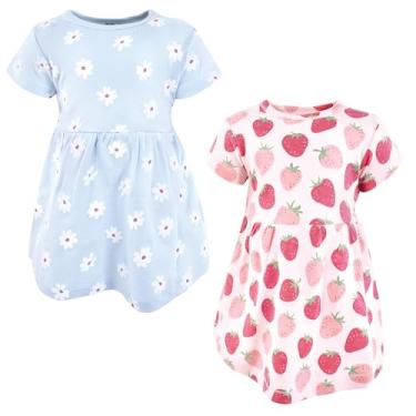 Imagem de Hudson Baby Vestidos de algodão para bebês e meninas, Morango Love, 0-3 Meses