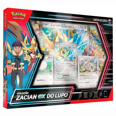 Imagem de Box Pokémon Coleção Zacian EX do Lupo com 50 Cartas 10-10134-101 35263 - Copag