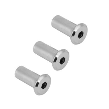 Imagem de Tbest Porcas planas banhadas a ferro porca sextavada cabeça redonda para móveis M6 x 15 50 peças componentes de aperto de porcas sextavadas (M8 x 15 (50 peças))