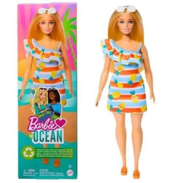 Imagem de Boneca Barbie Malibu 50 anos Barbie Adora o Mar Mattel GRB35, Colorido