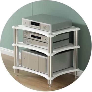 Imagem de Rack Hifi Prateleira Av 1/2/3/4-tiers Suporte De Tv Gabinete De Tv Gabinete Amplificador Hifi Equipamento Gabinete Gabinete Alto-falante Rack Amplificador Rack