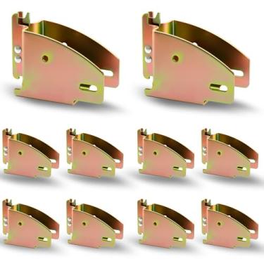 Imagem de SALUINOKI Pacote Com 10 Soquetes Para Viga De Madeira E-Track, Suporte E-Track 2X4 Madeira, Acessórios Aço Zincado Sistema Amarração