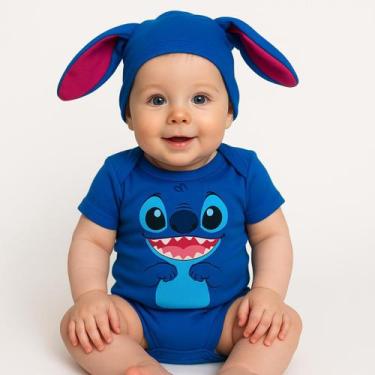 Imagem de Kit mesversario bebe unissex stichi 100 algodao kit com 2 - FV PRESENT