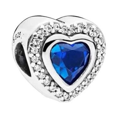 Imagem de Contas de Borboleta e Pata de Cão em Esmalte Azul e Prata - Para Pulse