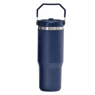 Imagem de Garrafinha De Agua Escolar Infantil Com Canudo 900ml INOX - bottle, AZ