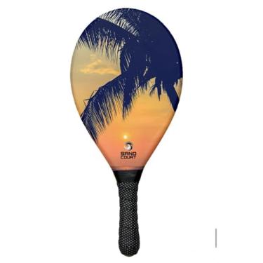 Imagem de Raquete de Frescobol Profissional Fibra Sand Court - Coqueiro (326-332g)
