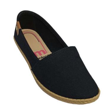 Imagem de Sapatilha Moleca Feminina Lona Alpargata Coração Casual, Preto, 35