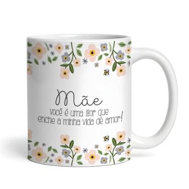 Imagem de Caneca xicara dia das mães flor amor 25EI