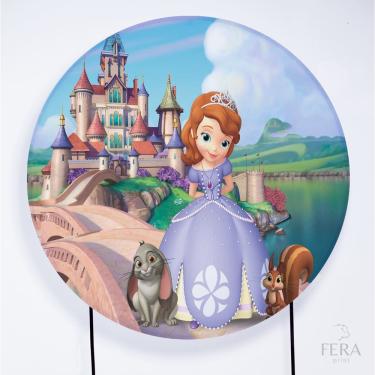 Imagem de Painel Decorativo para Festa 1,80x1,80 metros Vesti Fácil com Elástico Princesa Sofia - Fera Print