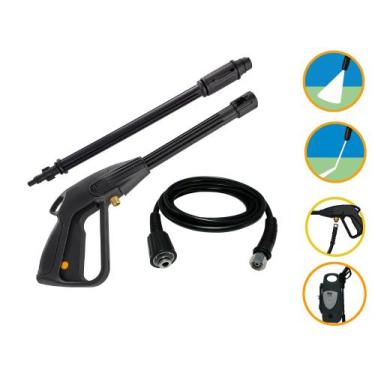 Imagem de Kit Mangueira 5mt Pistola Lança Wap Saara Lavadora - COMPATÍVEL WAP
