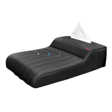 Imagem de Capa de apoio de braço com armazenamento - almofada de capa de apoio de braço de carro - cobertura de descanso de braço de couro PU com sacos de armazenamento, acessórios interiores de carro para a