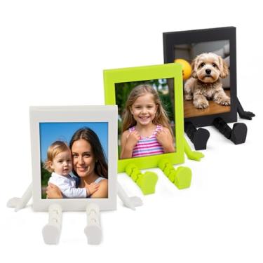 Imagem de BEYONGME Mini porta-retratos, pacote com 3 molduras pequenas para fotos, tampo de mesa, tamanho carteira de 5 x 7 cm, para Instax Mini 12/11/99/40/9/8/7+/SE/EVO