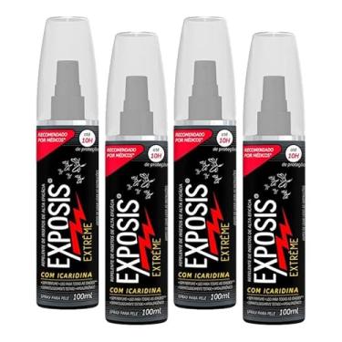 Imagem de Kit 4 Repelente Exposis Extreme Spray Sem Perfume 100ml