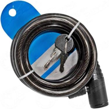 Imagem de Cadeado Grosso Cabo Aço 1mt X 12mm P/Bike Moto 2 Chaves (GTA)