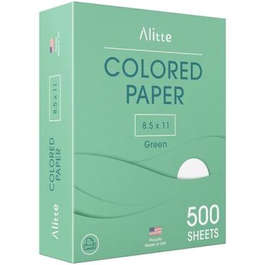 Imagem de Papel verde colorido, 500 folhas - 21 x 28, artes e artesanato, projetos de bricolage - material escolar e de escritório - papel de cópia pastel, 1 resma, feito nos EUA