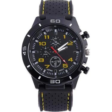 Imagem de Relógio Masculino Esporte Fino Com Pulseira De Borracha Esportivo Anal