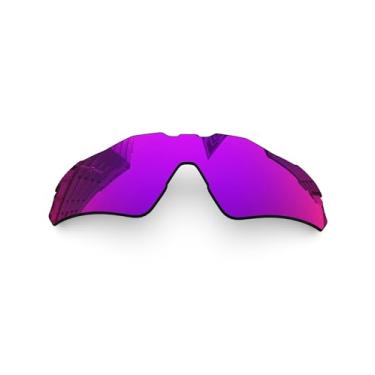 Imagem de Lentes de reposição polarizadas de 1,6 mm para óculos de sol Oakley Radar EV Path OO9208, proteção UV, lentes espelhadas escuras, peças de reparo e kit (sol da meia-noite)
