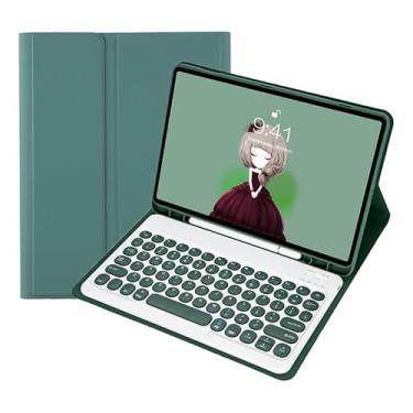 Imagem de Teclado Redondo Bluetooth E Capa Para iPad Pro 11 Air 4/5 10.9 Pol