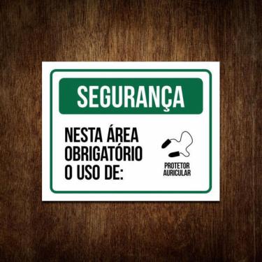 Imagem de Placa De Segurança -  Obrigatório Protetor Auricular 36X46