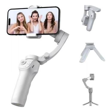 Imagem de Estabilizador Gimbal 3 Eixos Para Celular Tripé Video Cor Branco - NoB