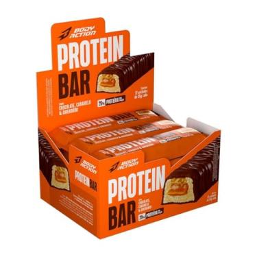 Imagem de Protein Bar Caixa 12un de 55g Caramelo e Amendoim Bodyaction