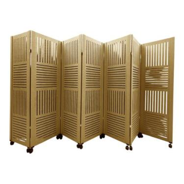Imagem de Biombo DIVISOR AMBIENTE RJ 7 Folhas C/ 14 RODÍZIOS - JL RIBEIRO