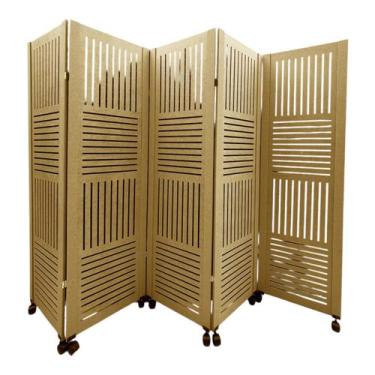 Imagem de Biombo DIVISOR AMBIENTE RJ 05 Folhas C/ 10 RODÍZIOS - JL RIBEIRO